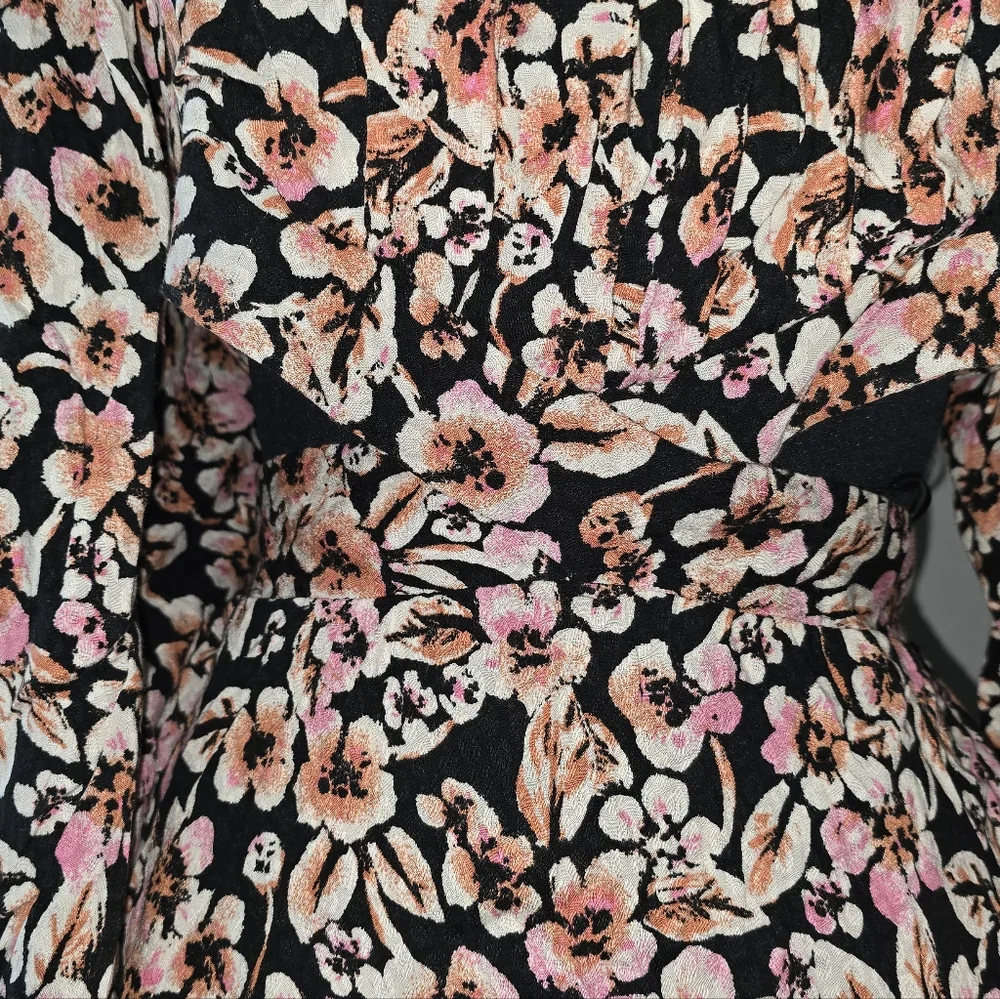 NWOT Free People Jael Floral Print Cut Out Back Mini Dress Size XS‎